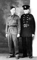 Mr. Askham in his National Fire Service uniform and army uniform WWII