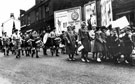 Darnall Baptist Scout Band and Baptist Church Congregation, Whit Walk proceeding along Main Road (junction of Scarbrough Road left), Darnall