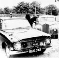 Inspection of transport at Niagara Sports Ground, showing Ford Zephyr (Reg. No. 566 DWB) that replaced the Wolsey
