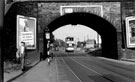 Halifax Road at the railway bridge, Wadsley Bridge showing Tram No. 170