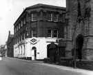Hanover Street at junction with Broomhall Street, looking towards Upper Hanover Street, St. Silas C. of E. Church, right, Nos. 200 - 208 Broomhall Street, Goodyear Tyre and Rubber Co. (G.B.) Ltd