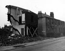 Demolition of No. 109 Upper Hanover Street showing (centre) Monmouth Lane