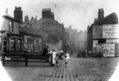 View: s16824 No. 34 Old Harrow public house (licensee Jabez Perry), Harvest Lane looking towards Bridgehouses at the junction with Mowbray Street