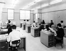 Interior of new check office, Brightside and Carbrook Co-operative Society, Bellhouse Road