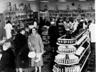 Stocksbridge Co-operative Society, interior of new Deepcar Co-operative, Manchester Road, after official opening by Mr. Jack Branston