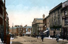 Haymarket looking towards Waingate and Royal Hotel, 1905-1915, Norfolk Market Hall, right (after the rebuilding of the west front, 1904-5)