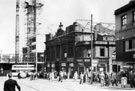 View: s16965 Haymarket showing the demolition of Norfolk Market Hall and construction of Castle Market (in background)
