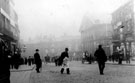 View: s16968 Haymarket looking towards Royal Hotel, Norfolk Market Hall, right (prior to the rebuiding of the west front 1904-5)