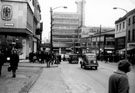 View: s16970 Haymarket from junction with King Street, Pearl Assurance House, left, Castle Market in background