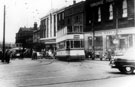 View: s16982 Haymarket from High Street, premises include Yorkshire Penny Bank, Nos 12-14, F.W. Woolworth and Co. Ltd. and Norfolk Market Hall in background