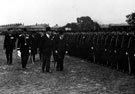 Lieut  Col Brookes, ald Thraves, Supt Midgely, Chief Const James, Police Inspection, Niagara Sports Ground 1935/8