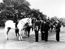 Inspection of Mounted Police Division, Police Inspection, Niagara Sports Ground, Chief Constable Major Francis Stafford-James, Lieut. Col. Brookes, Alderman Thraves with Supt Midgley at the rear 1936/8