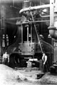 Tyre Mill at Samuel Fox and Co. Ltd., Stocksbridge (closed 1929/30), blanks being forged using the steam hammer