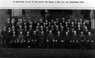 Souvenir photograph in appreciation of over fifty years service at Samuel Fox and Co. Ltd., Stocksbridge Works