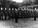 Inspection of the Fire Service at the Niagra Sports Ground with Superintendant Tommy Breaks at the front, 2nd from left is Mr. G. Belfield