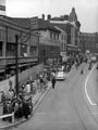 View: s17117 Haymarket looking towards Fitzalan Square showing (left) the construction of new F.W. Woolworth and Co. Ltd.