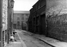 Hermitage Lane, premises on left, Brunswick Wesleyan Sunday Schools, left, St. Mary's National Schools at end of lane