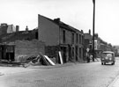 Demolition of premises on Hermitage Street, looking towards St. Mary's Road including No 1, Norfolk Hotel (on corner)