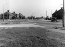 View: s17152 Traffic island at the junctions of Herries Road/Moonshine Lane/Shirecliffe Road looking eastwardstowards caretakers house at Longley School (centre of picture)