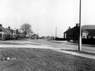 View: s17153 Before new roundabout was constructed at the junctions of Herries Road/Moonshine Lane/Shirecliffe Road looking eastwards towards caretakers house at Longley School (centre of picture)