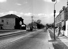 Hatfield House Lane near the junction with Winkley Terrace showing Hatfield House Lane Methodist Church (left), Spring 1957