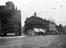 View: s17313 High Street, looking towards York Street, No. 7 London City and Midland Bank, No. 11 Harpers Stores, No. 13 Castle Chambers, No. 17 old Telegraph Offices