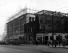 View: s17339 High Street at junction with George Street, showing construction of new John Walsh and Co., department store, Nos. 36 - 38 Gerrards, ladies outfitters