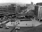 View: s17355 Elevated view of High Street (foreground) and Change Alley, temporary shops in foreground
