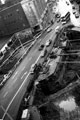 Elevated view of High Street during the construction of Castle Square subway