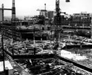 View: s17399 Construction of Town Hall extension (known as the Egg Box (Eggbox)), Pinstone Street and Peace Gardens, in background
