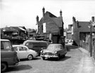 High Street Lane looking towards the bakery on Low Street and Duke Street and showing the rear of Nos. 23 (left) and 19 Duke Street