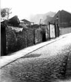 High Street Lane from Duke Street, looking towards rear of property on Bard Street and showing the Railway Bridge