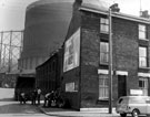 Gas workers from the East Midlands Gas Board in Hillfoot Road at the junction with No. 366 Neepsend Lane looking towards Farfield Road and Neepsend Gas Works