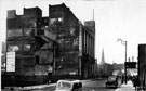 King Street looking towards Market Place and site of Cockaynes (bombed in Blitz), shell of Burton Montague and site of C and A Modes Ltd., left