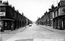 Lansdowne Road from Cliff Street, No. 55 J. Stennett, grocer, left, No. 60 Club Garden Inn, right