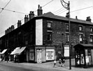 London Road at junction with Thirlwell Road showing H. Ponsford Ltd., furniture store, on corner