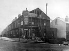 Sedan Street at the junction with Lyons Street showing A.T. Gledhill's corner shop with building works taking place Sedan Street at the junction with Lyons Street showing A.T. Gledhill's corner shop with building works taking place