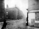 Holly Street from junction of Orchard Lane, looking towards West Street Lane junction and back to back houses, No 18, Holly Street, Old Red Lion public house in distance, left
