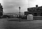 Fox and Grapes public house No. 519 Meadowhall Road and site of Blockhouse, Sheffield Tube Works, junction of Meadow Hall Road and Alsing Road looking towards Railway Viaduct
