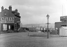 Fox and Grapes public house No. 519 Meadowhall Road and site of Blockhouse, Sheffield Tube Works, junction of Meadow Hall Road and Alsing Road looking towards Railway Viaduct