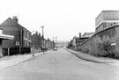 Midhill Road looking towards Heeley Bank Road, premises on right belongs to Thomas Wilkinson and Sons (Builders) Ltd. (Olive Grove Works)