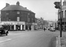 Hillsborough corner showing (left) Carron Fashions, (formerly Hillsborough Inn), ladies outfitters, No. 4 Holme Lane looking up Middlewood Road