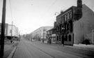 View: s18007 The Moor at junction with Fitzwilliam Street showing (right) Nos. 141 - 143 Travellers' Rest public house