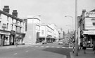 The Moor at the junction with Hereford Street showing (left) Nos. 134 - 136 The Moor Drapery Stores