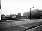 The Moor showing cleared area after the Blitz, former Central Picture House, then owned by John Atkinson and Tuckwood's in background
