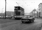 View: s18049 Tram No. 25 at junction of The Moor, Ecclesall Road, London Road and St. Mary's Gate