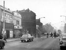 View: s18058 The Moor at junction with Hereford Street, No. 163 National Provincial Bank, Nos. 155 - 157 Era Furnishing Co. Ltd., house furnishers
