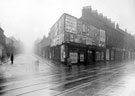 The Moor at junction with Rockingham Street, 1925-1939, premises include No. 64 Alfred Beresford, hatter