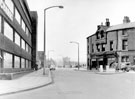 Moore Street at junction with Thomas Street, right, Richards Cutlery Works, left