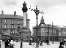 View: s18142 Crimean Monument, Moorhead, Public Benefit Boot Co., in background, Newton Chambers, Newton House, right